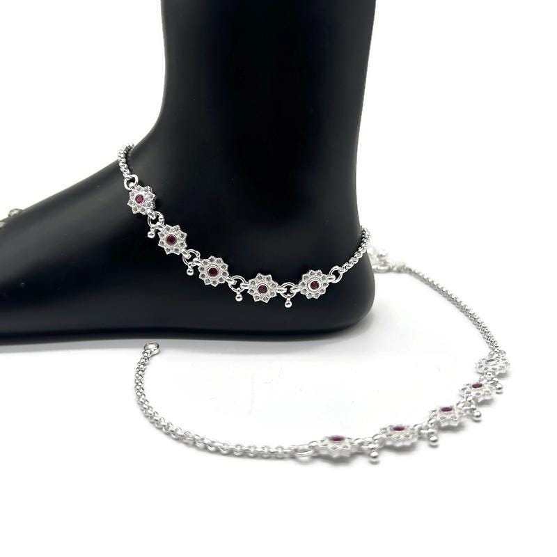 925 Sterling Silver Anklet / Silver Payal For Women / Anklet35