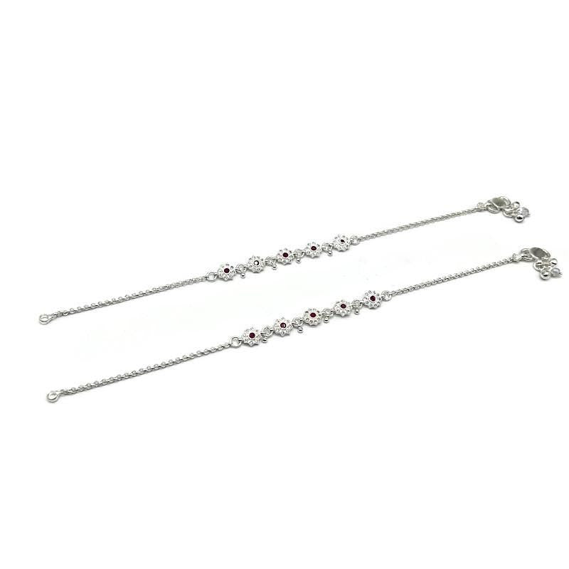 925 Sterling Silver Anklet / Silver Payal For Women / Anklet35