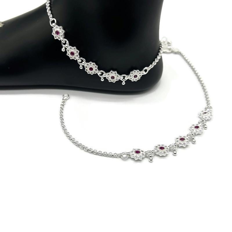 925 Sterling Silver Anklet / Silver Payal For Women / Anklet35