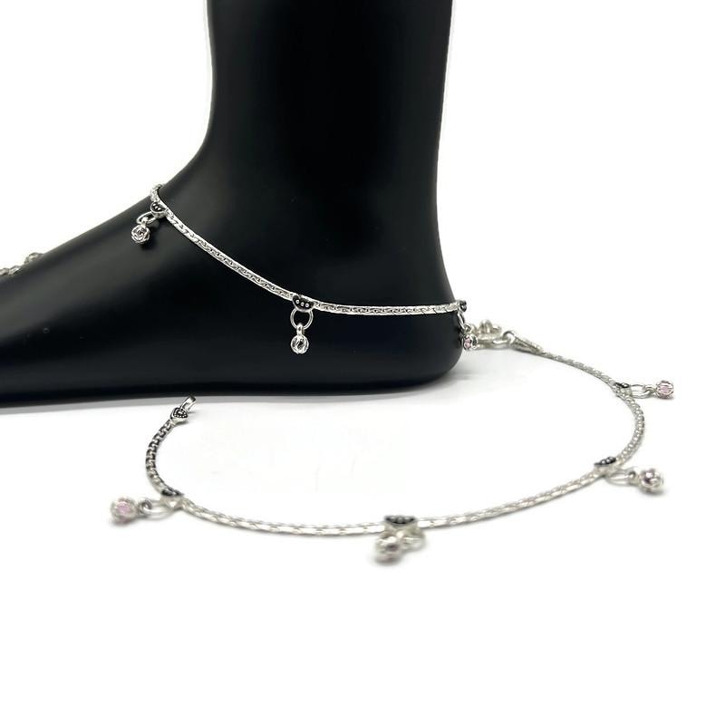 925 Sterling Silver Anklet / Silver Payal For Women / Anklet 38