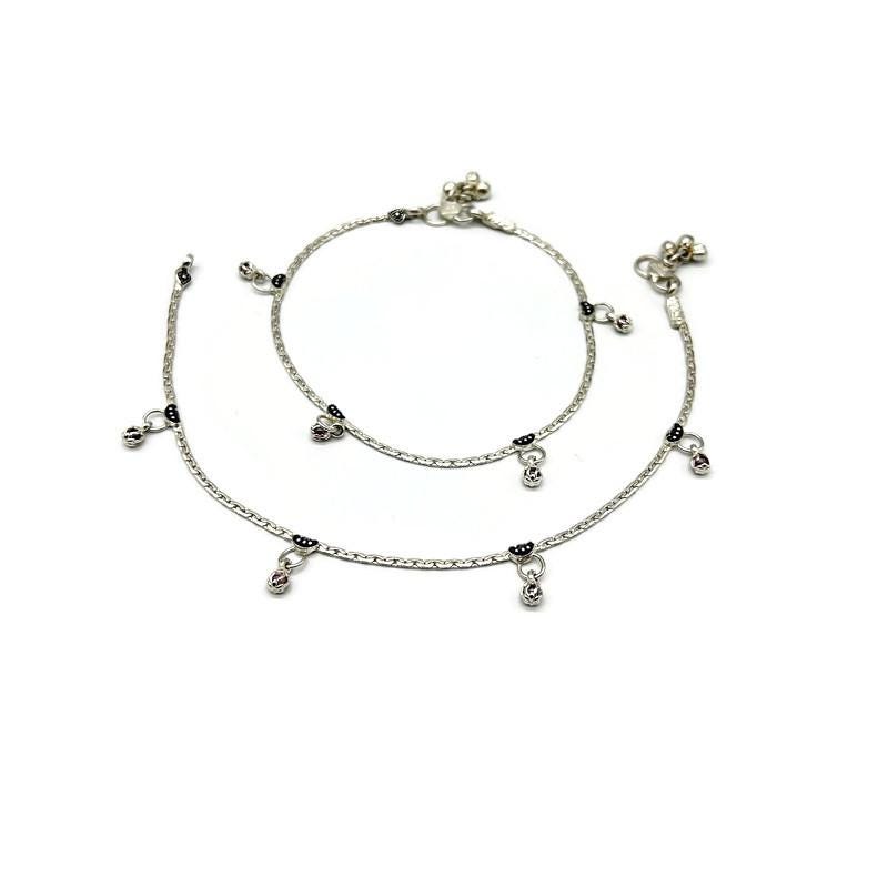 925 Sterling Silver Anklet / Silver Payal For Women / Anklet 38
