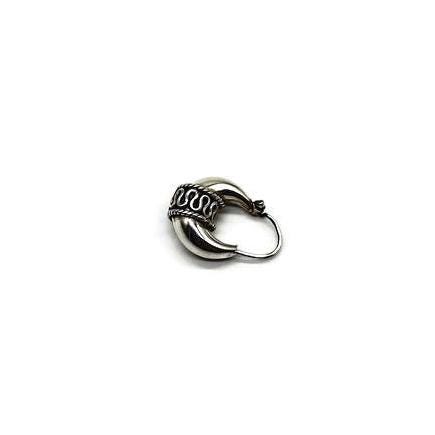 925 Sterling Silver Boy / Men Murkhi Pair / Silver Earring Pair For Boys,Men.