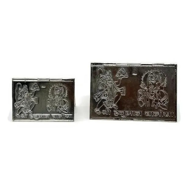 925 Sterling Silver Handmade Complete Hanuman Chalisa. 4 Pages Spirituality Books Silver Pooja Article.