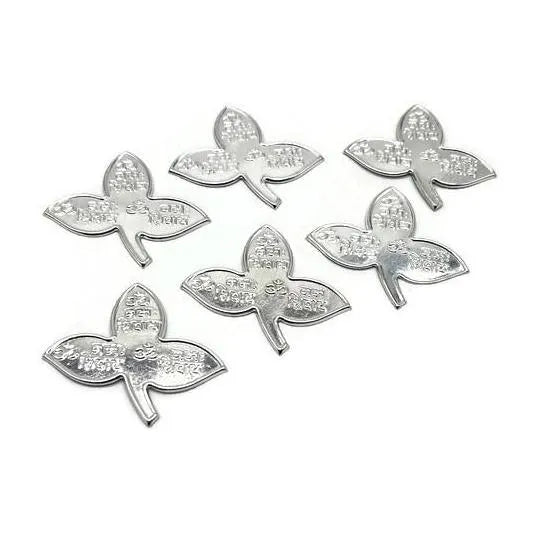 999 Pure Silver Bel Patra, Lord Shiva Worshiping, Handmade Silver Religious Belva Patra, Divine Pooja Article.