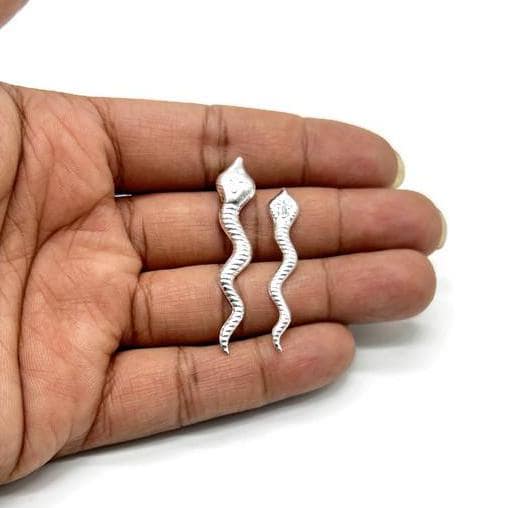 925 Sterling silver handmade Nag Nagin snake joda pair for puja