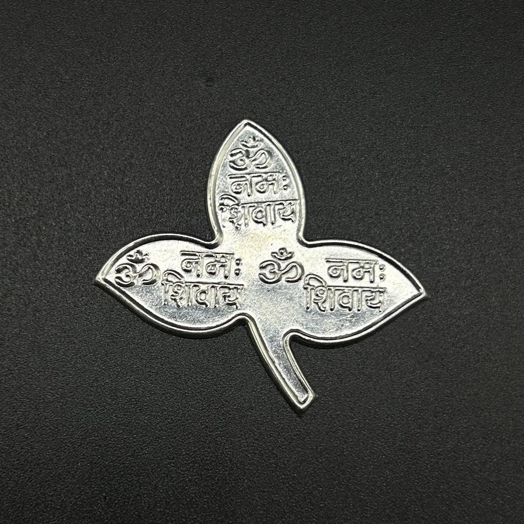999 Pure Silver Bel Patra, Lord Shiva Worshiping, Handmade Silver Religious Belva Patra, Divine Pooja Article.