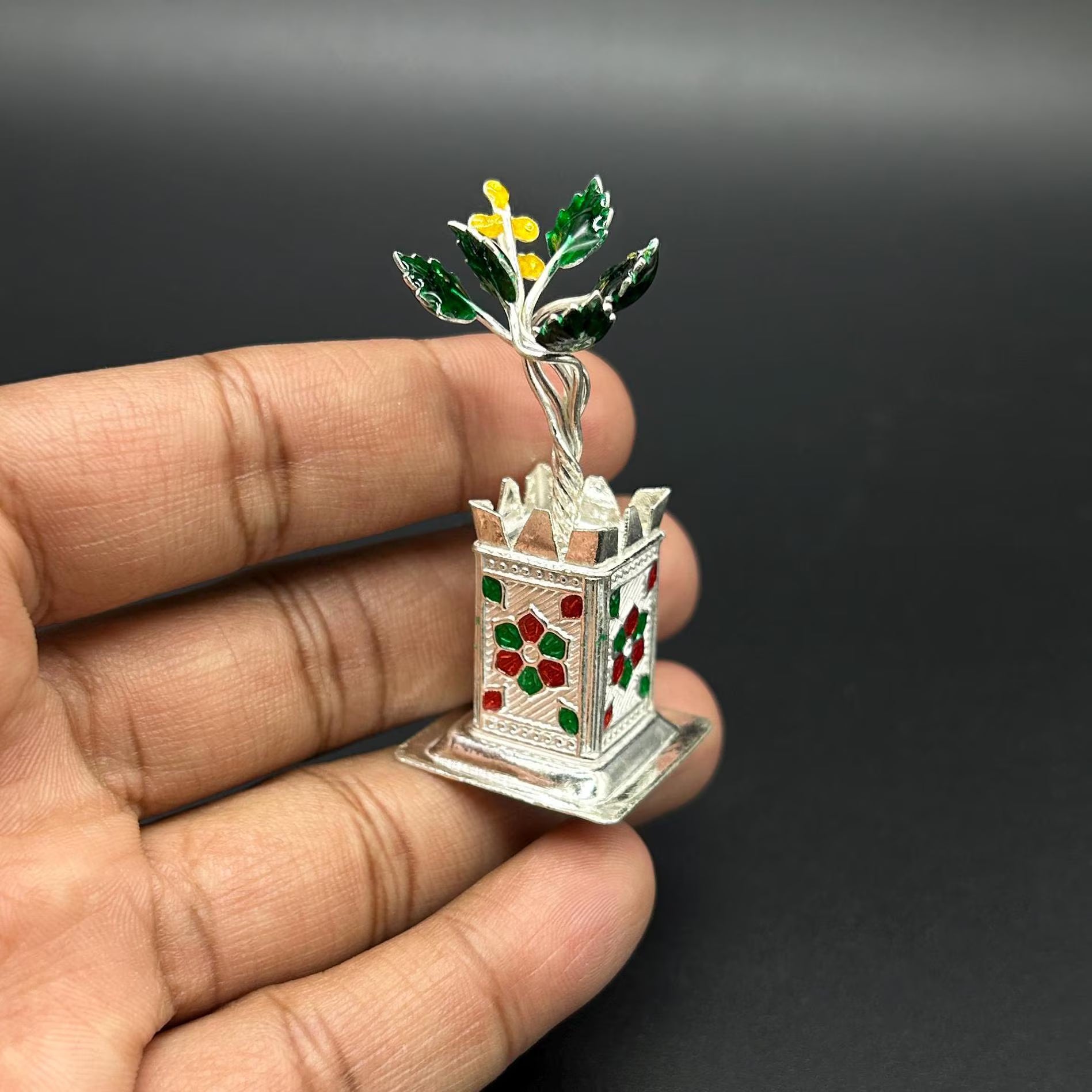 925 Sterling Silver Tulsi Plant For Home / Office.