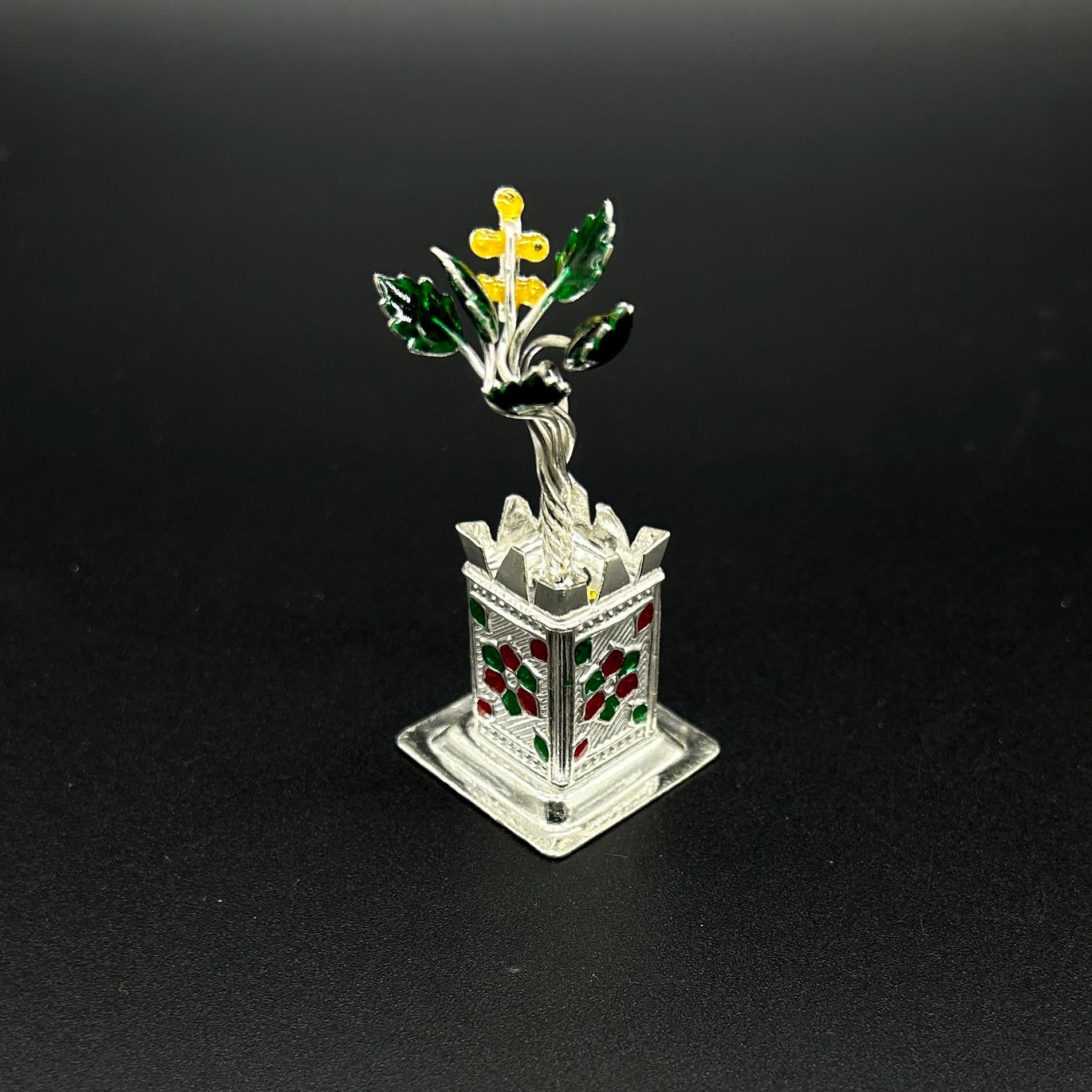 925 Sterling Silver Tulsi Plant For Home / Office.