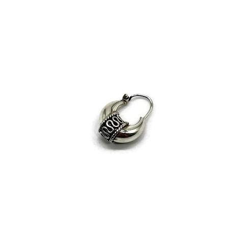 925 Sterling Silver Boy / Men Murkhi Pair / Silver Earring Pair For Boys,Men.