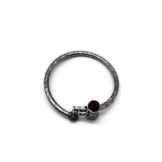 925 Sterling Silver Shiv Trishul Kada For men.