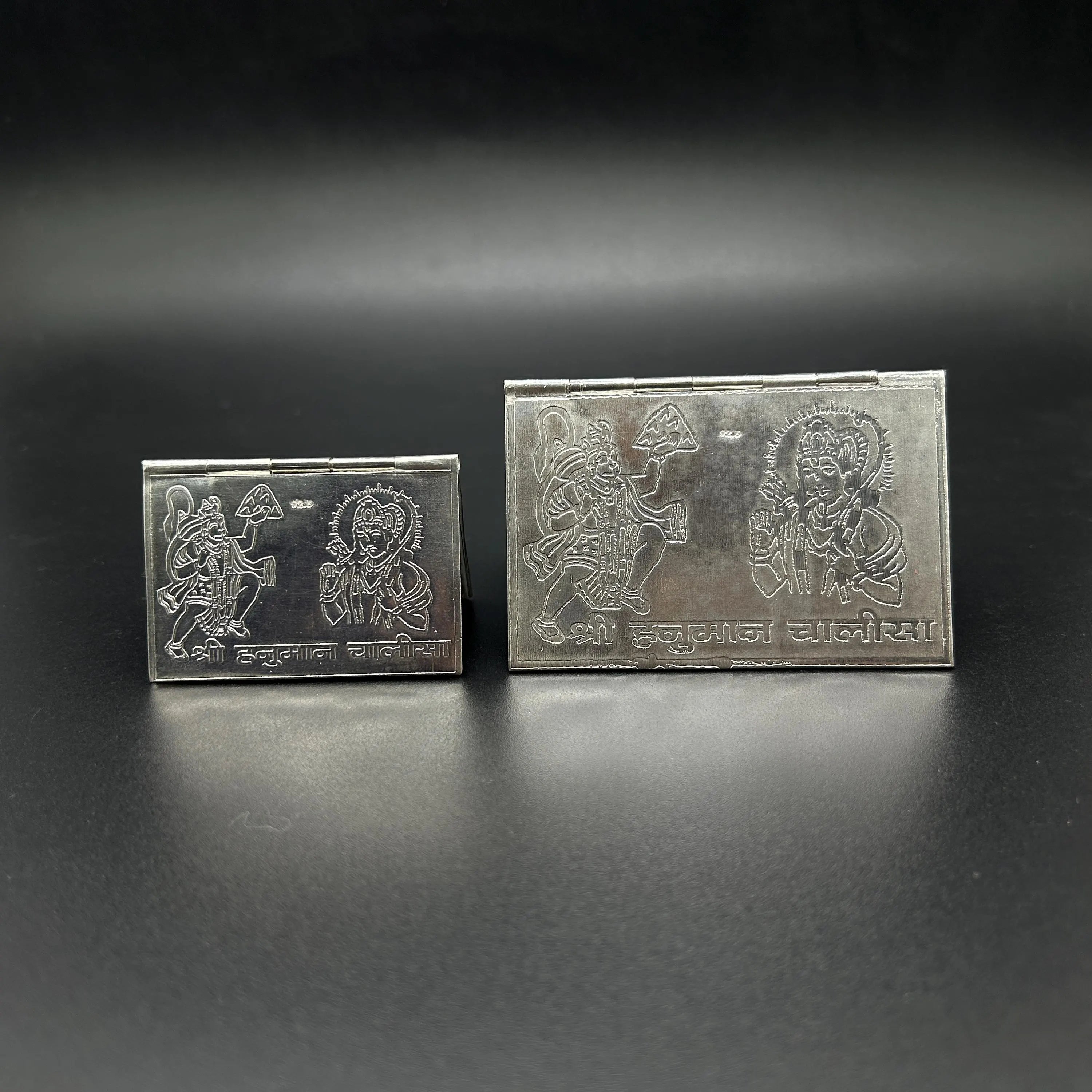 925 Sterling Silver Handmade Complete Hanuman Chalisa. 4 Pages Spirituality Books Silver Pooja Article.