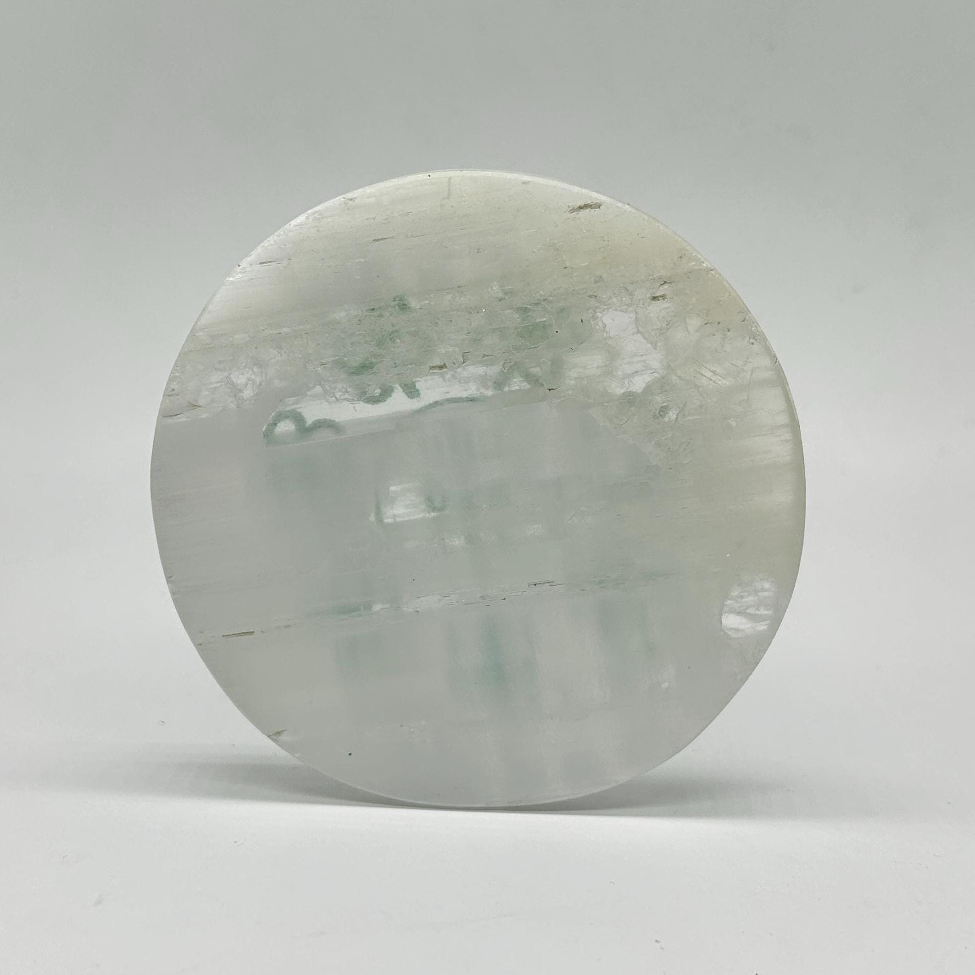 Selenite Charging Plate With Zibu Symbols  For Home & Office.
