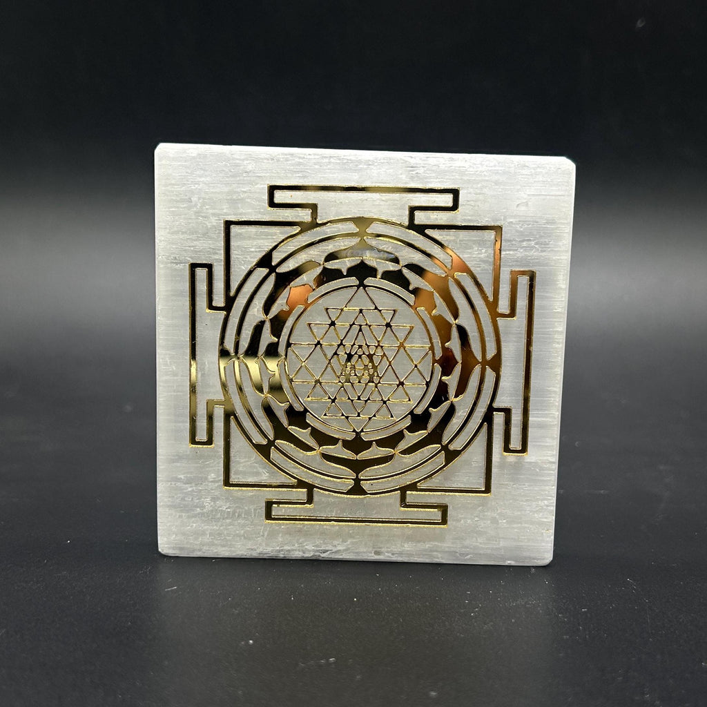 Selenite Shree Yantra / Selenite Shree Yantra For Home & Office.