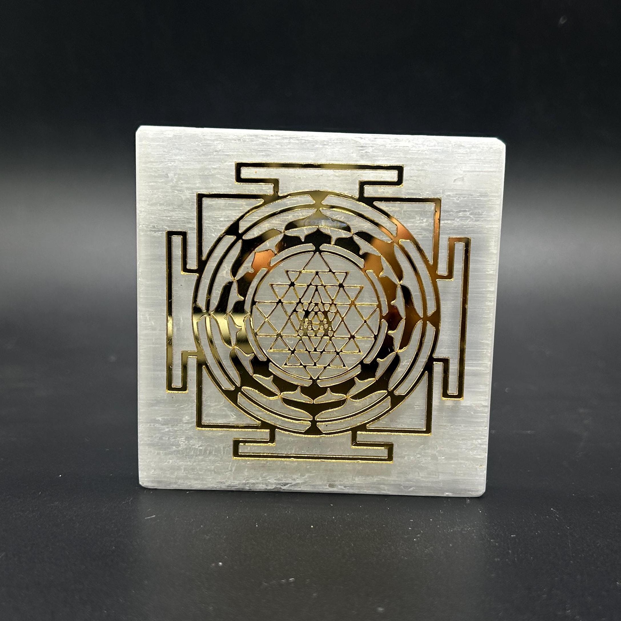 Selenite Shree Yantra / Selenite Shree Yantra For Home & Office.
