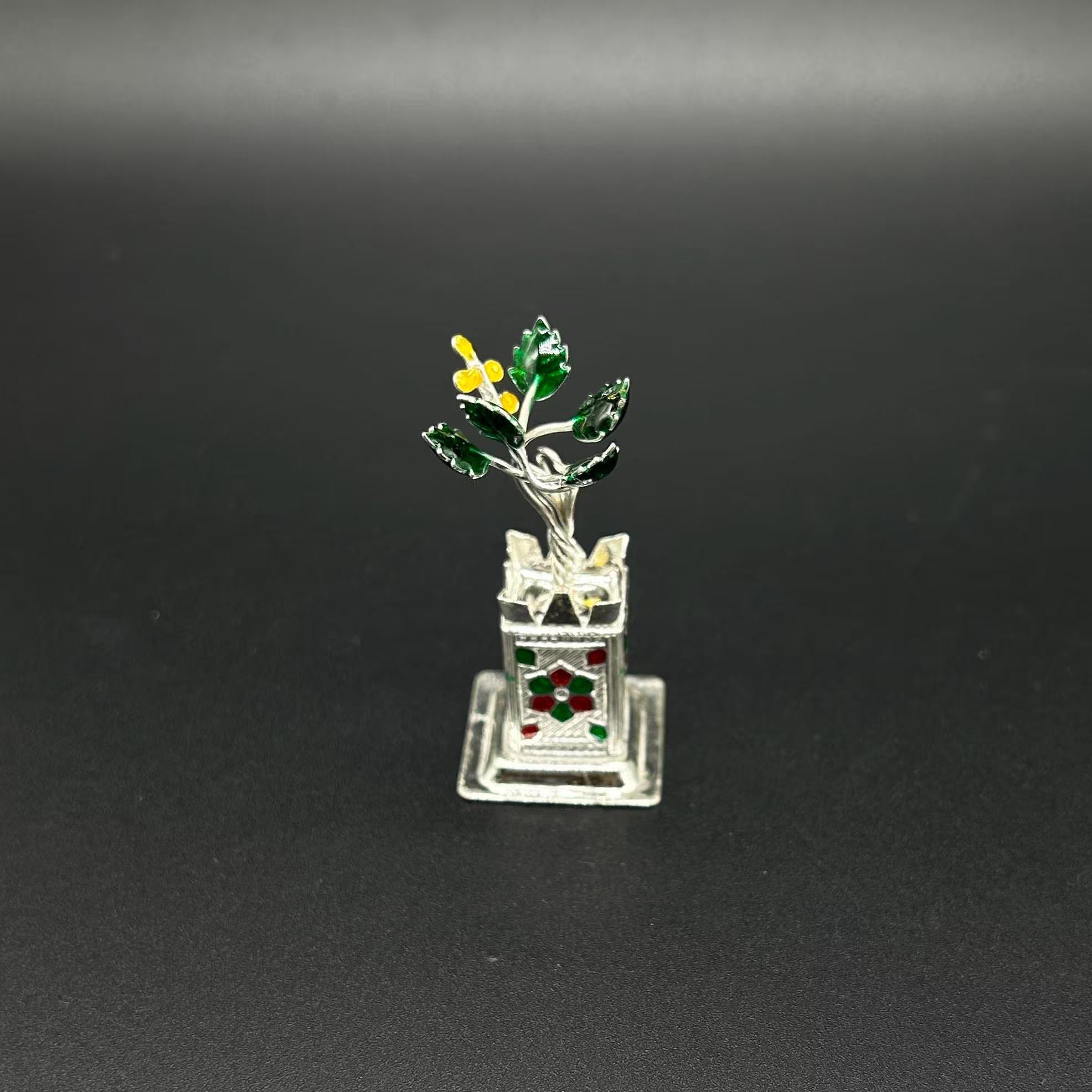 925 Sterling Silver Tulsi Plant For Home / Office.