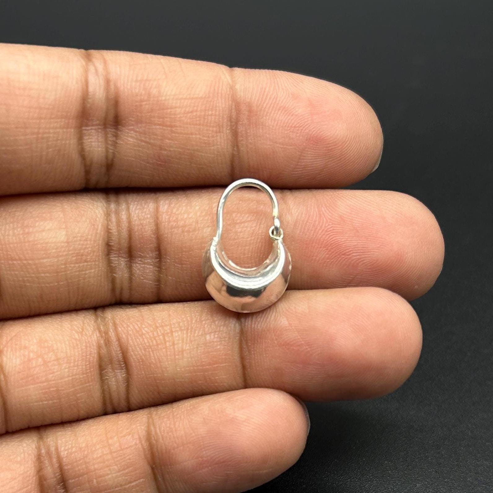 925 Sterling Silver Boy / Men Murkhi / Silver Earring For Boys,Men.
