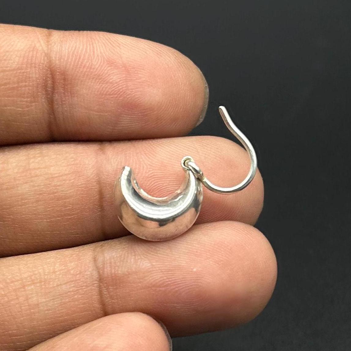 925 Sterling Silver Boy / Men Murkhi / Silver Earring For Boys,Men.