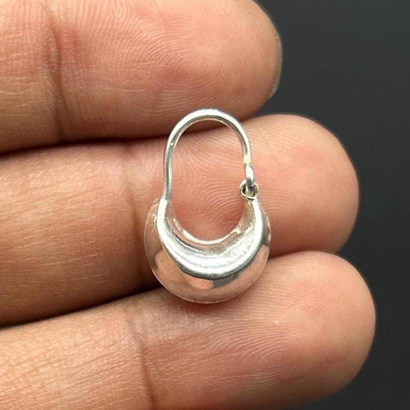 925 Sterling Silver Boy / Men Murkhi / Silver Earring For Boys,Men.