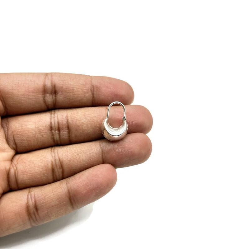925 Sterling Silver Boy / Men Murkhi / Silver Earring For Boys,Men.