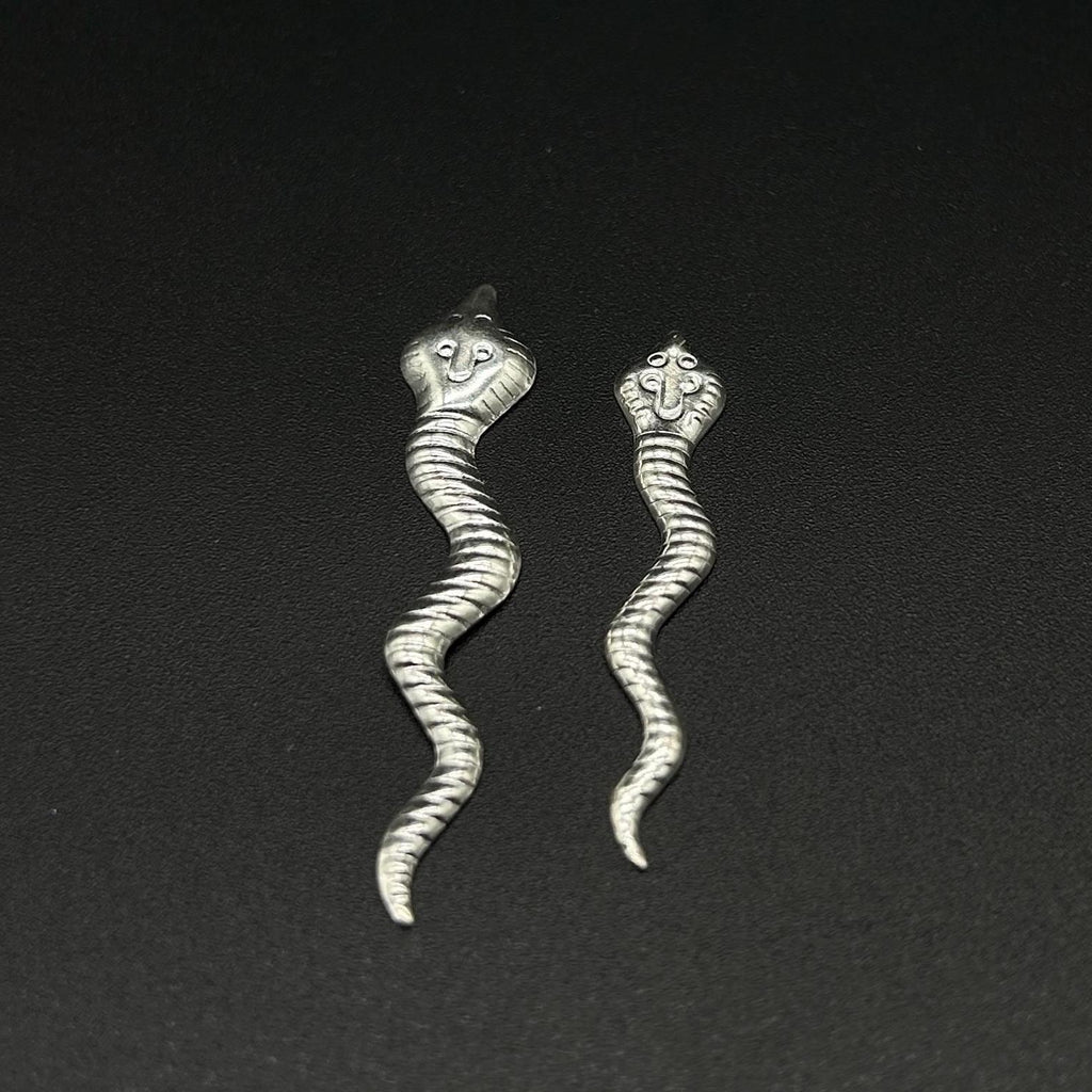 925 Sterling silver handmade Nag Nagin snake joda pair for puja