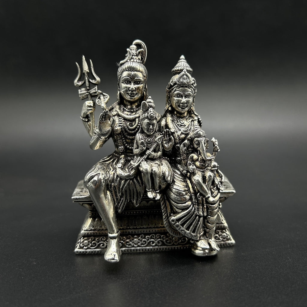 925 Sterling Silver Shiv Pariwar Idol