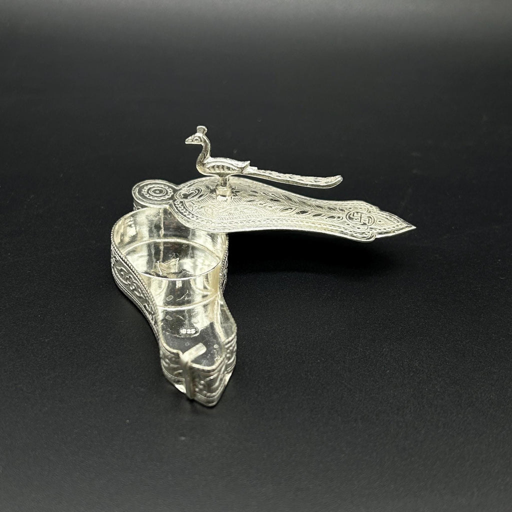 925 Sterling Silver Tilak Akshat Patra, Roli Chawal Bowl.