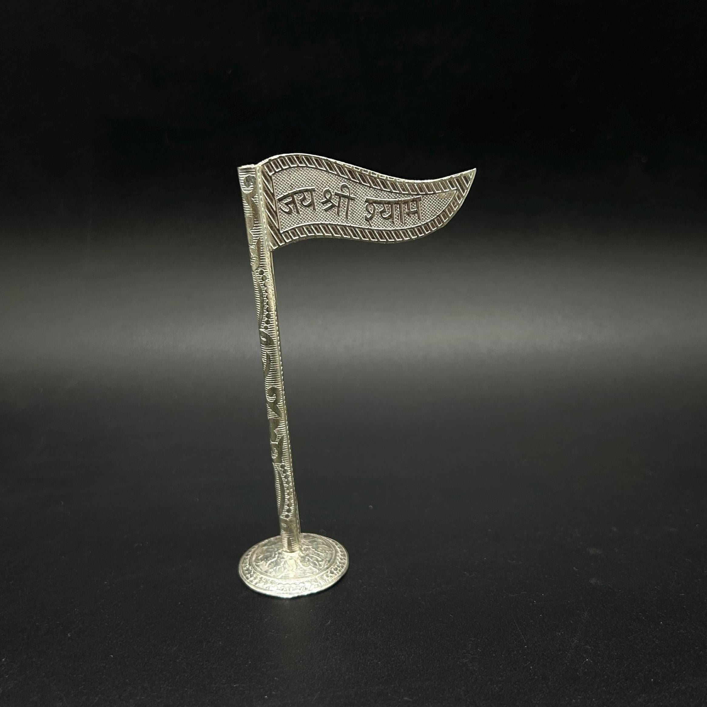 925 sterling silver handmade Shree Shyam Baba flag for home and office