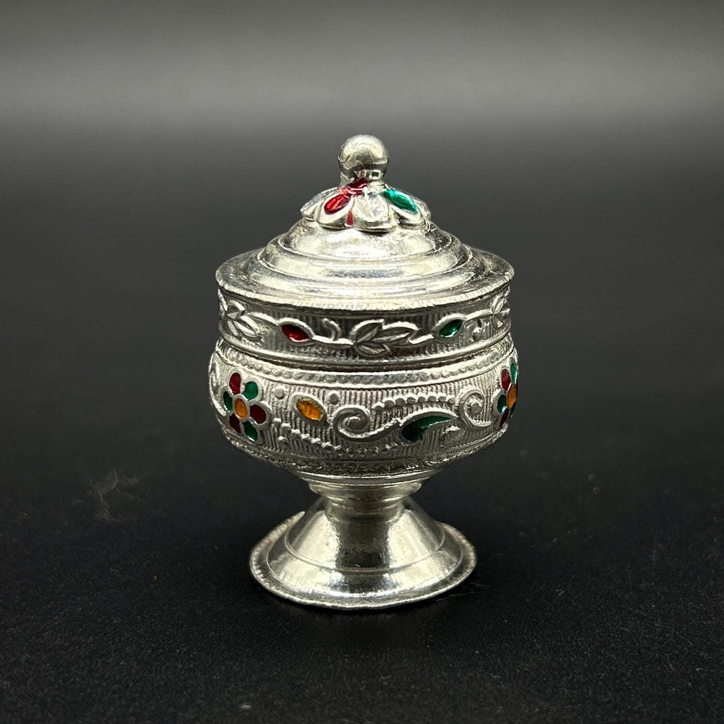 925 sterling Silver KumKum Box / Silver Sindoor Box