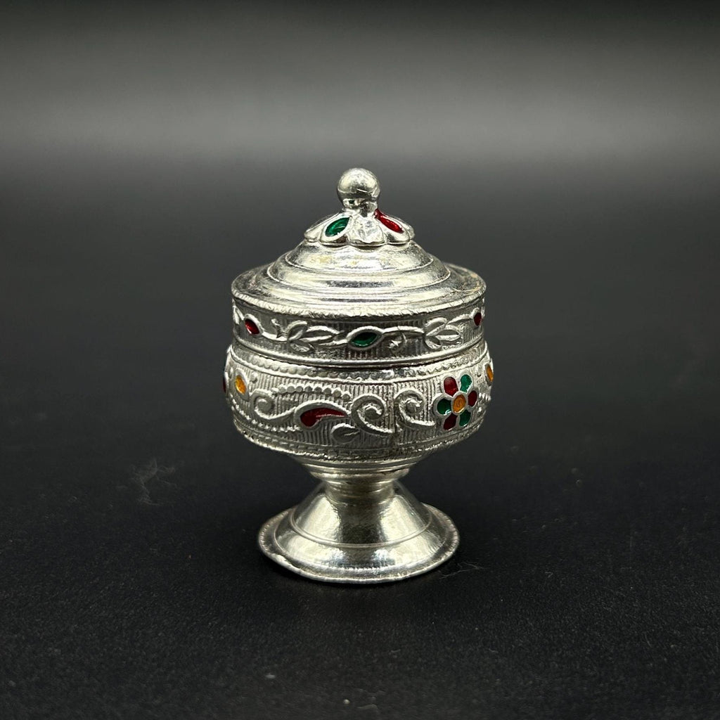 925 sterling Silver KumKum Box / Silver Sindoor Box