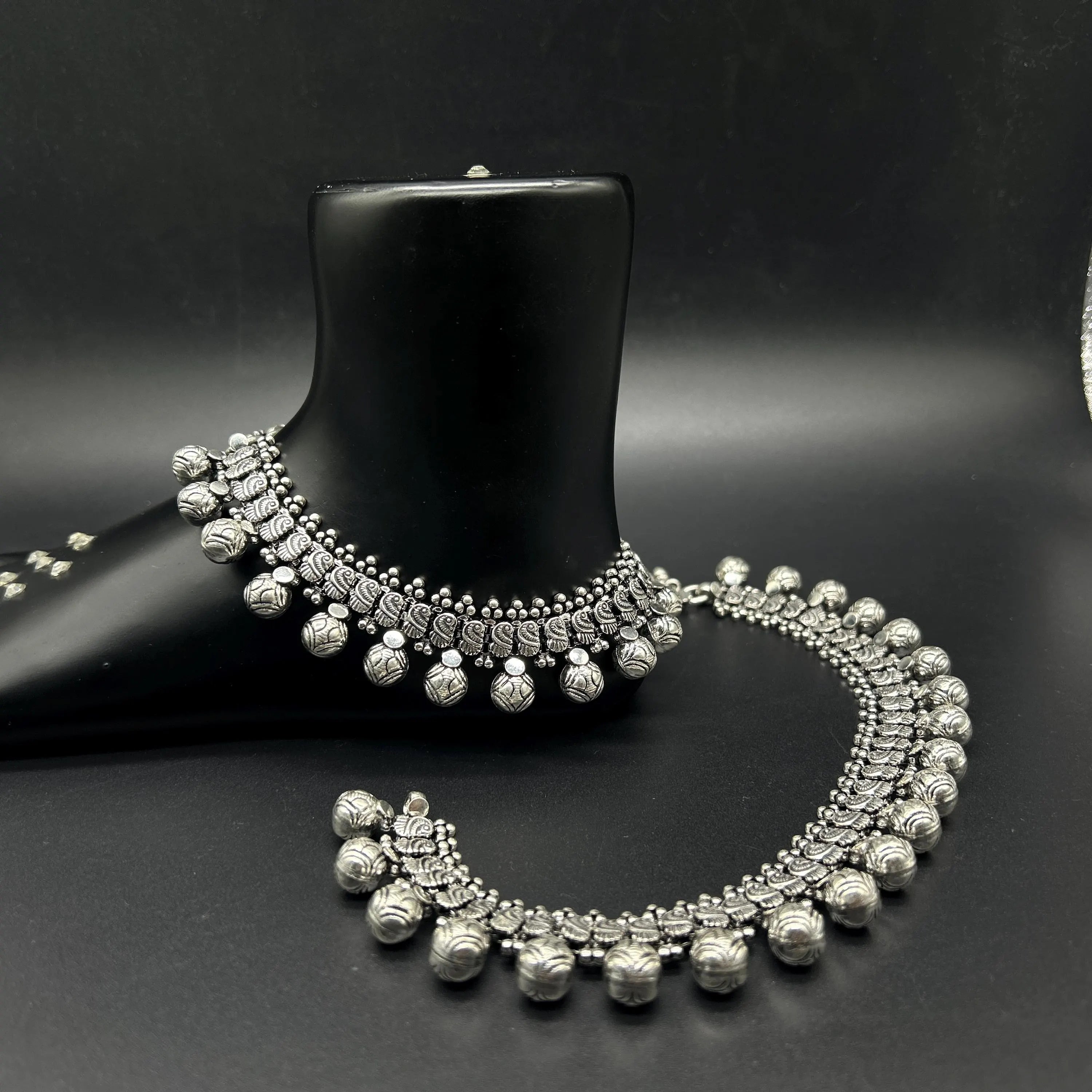 925 Sterling Silver Bride Anklet / Silver Bride Payal / Silver Anklet / Silver Payal / Silver Antique Payal / Designer Anklet