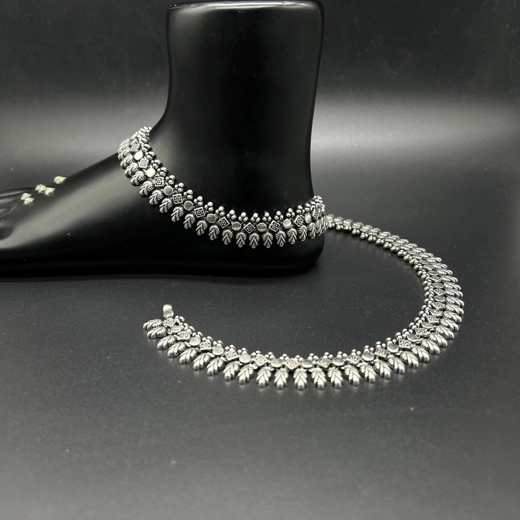 925 Sterling Silver Anklet / Silver Bride Payal / Silver Anklet / Silver Payal / Silver Antique Payal / Designer Anklet