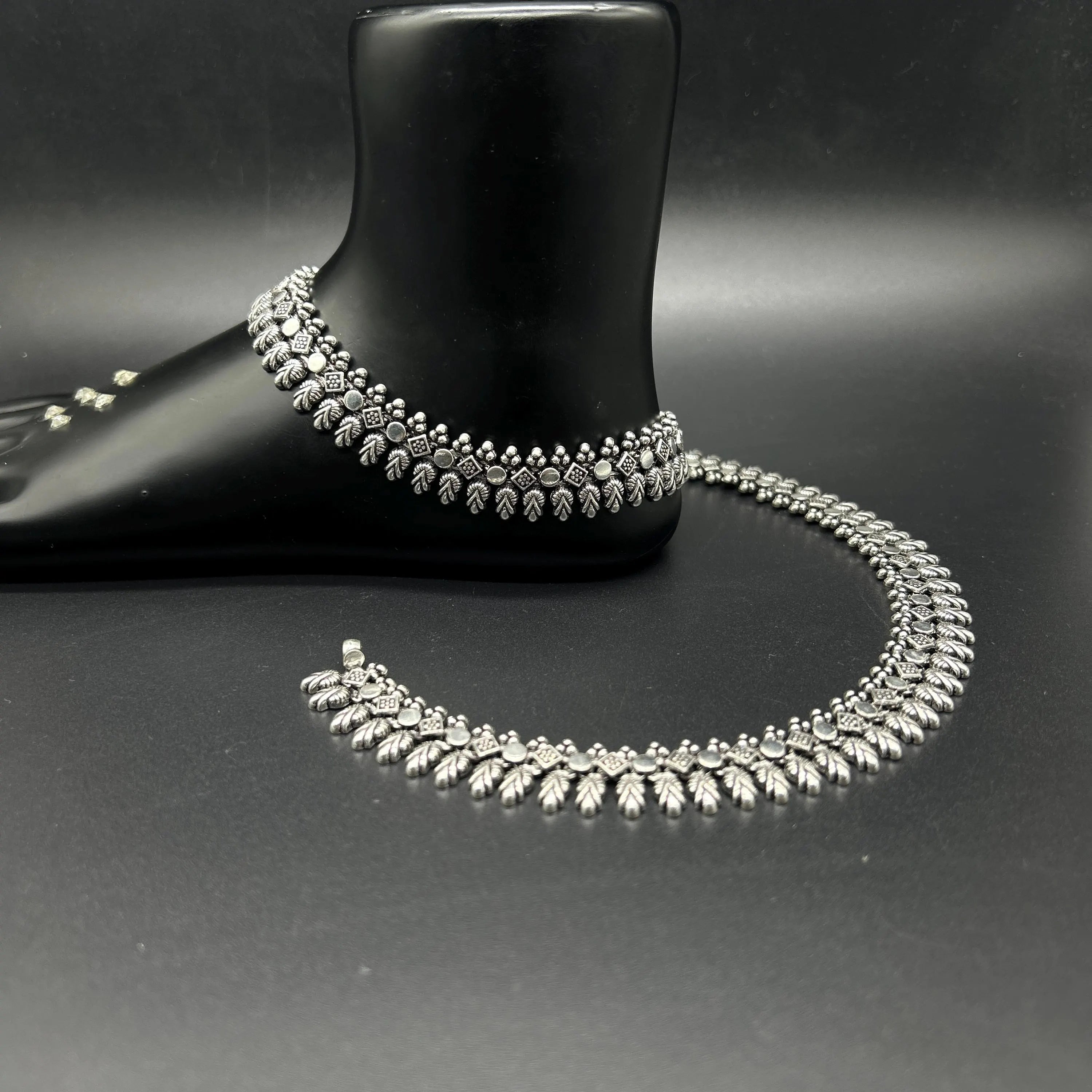 925 Sterling Silver Anklet / Silver Bride Payal / Silver Anklet / Silver Payal / Silver Antique Payal / Designer Anklet