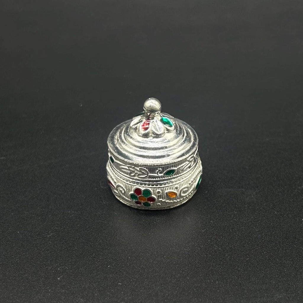 925 Sterling Silver  Silver Kumkum Box / Sindoor Box
