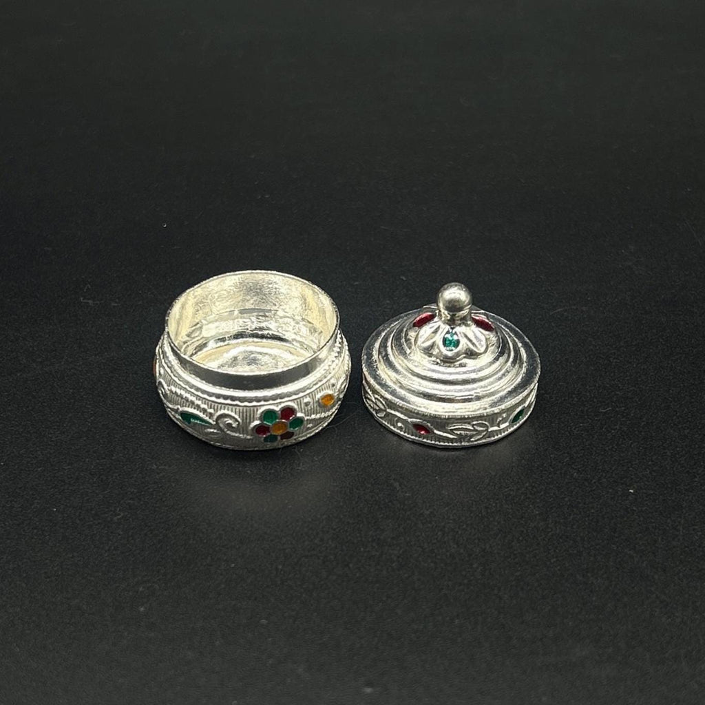 925 Sterling Silver  Silver Kumkum Box / Sindoor Box