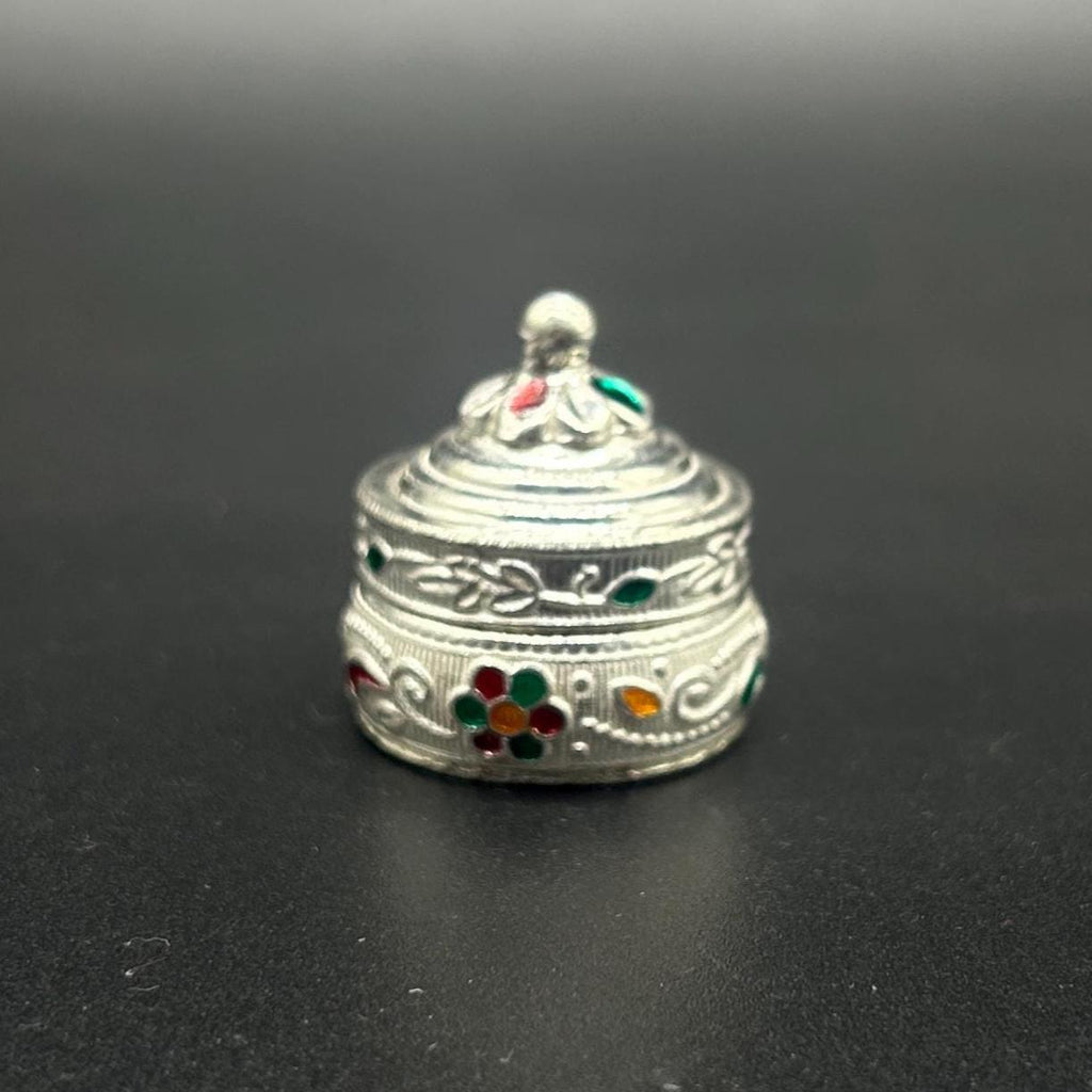 925 Sterling Silver  Silver Kumkum Box / Sindoor Box