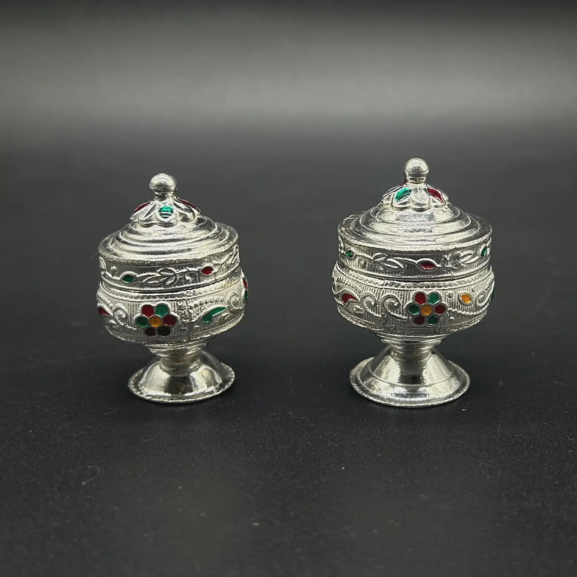 925 Sterling Silver KumKum Box / Silver Sindoor Box