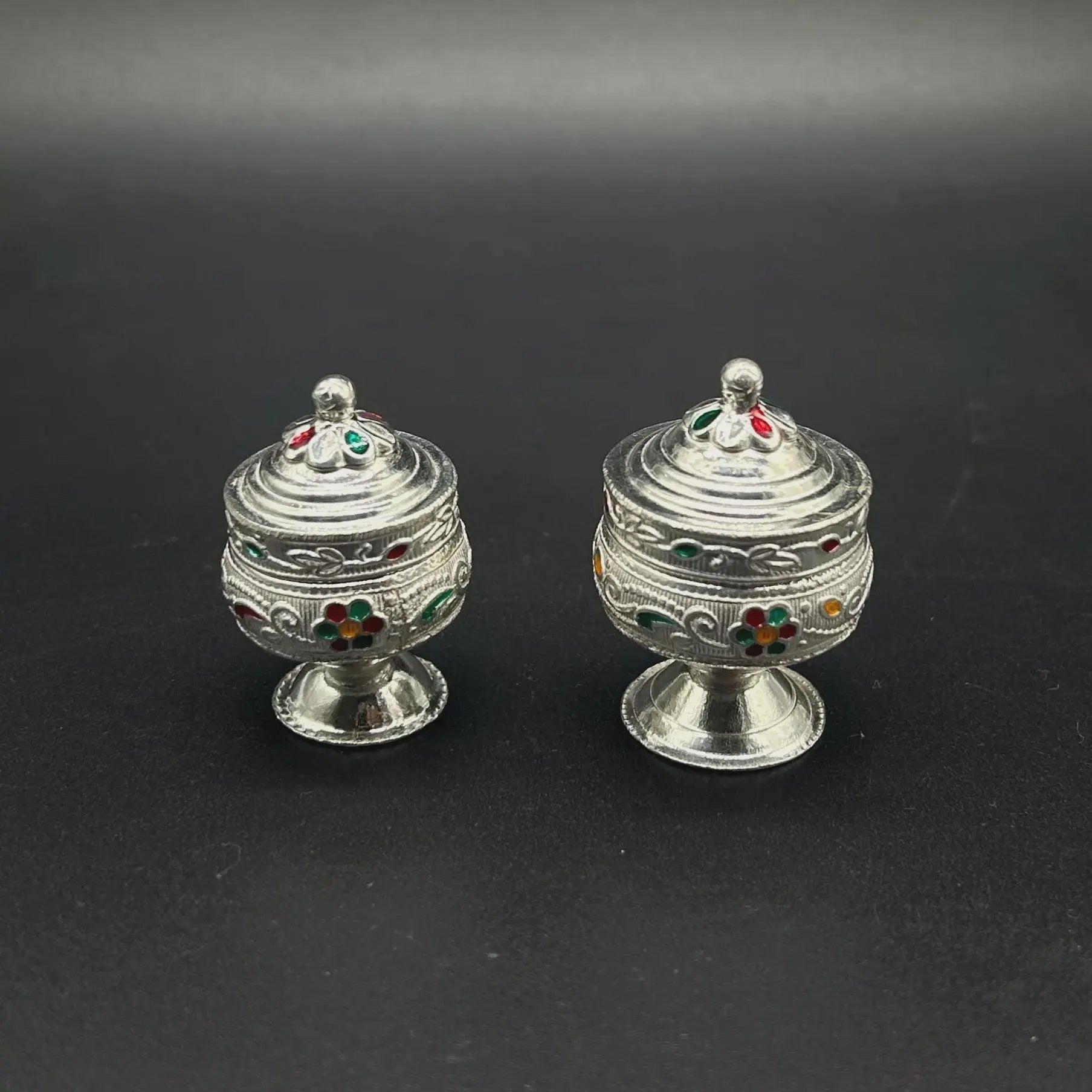925 Sterling Silver KumKum Box / Silver Sindoor Box