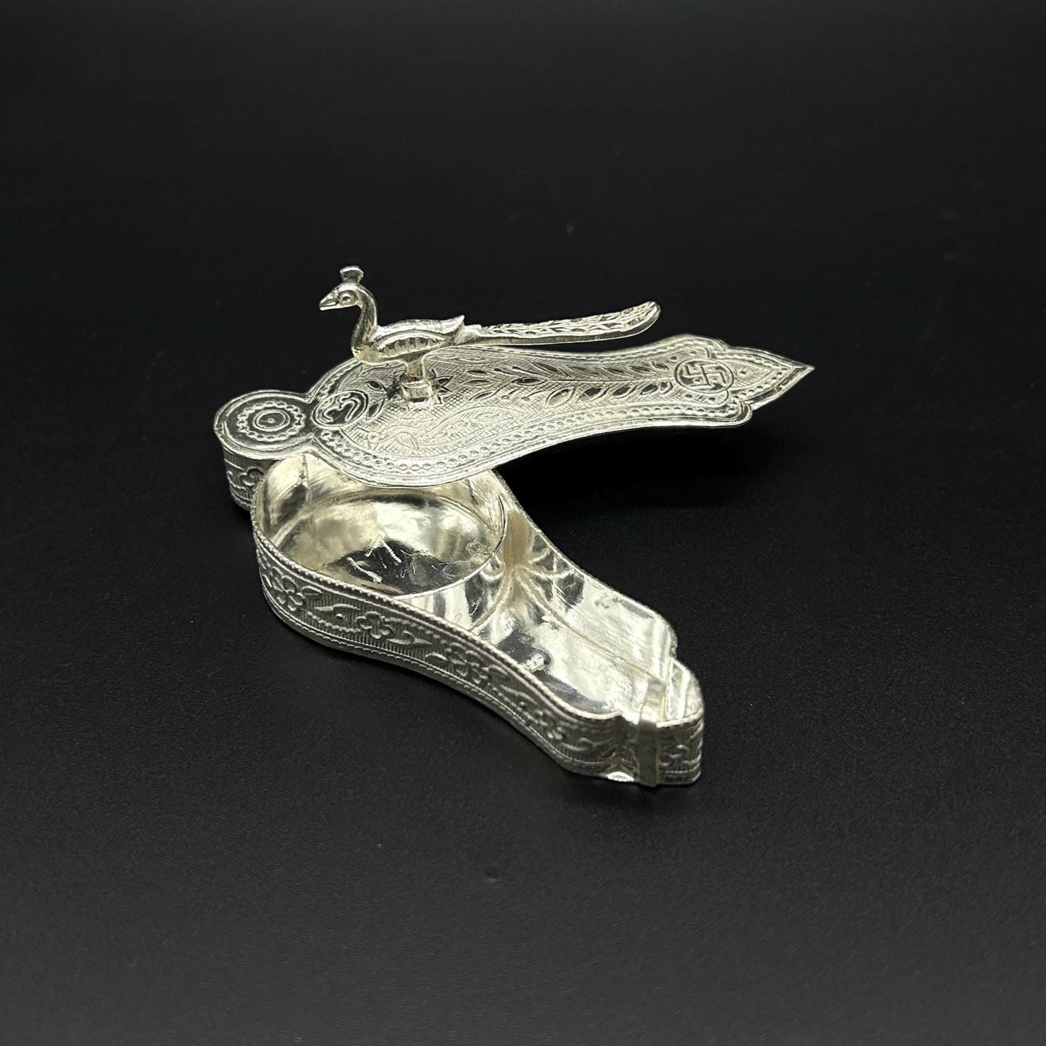 925 Sterling Silver Tilak Akshat Patra, Roli Chawal Bowl.
