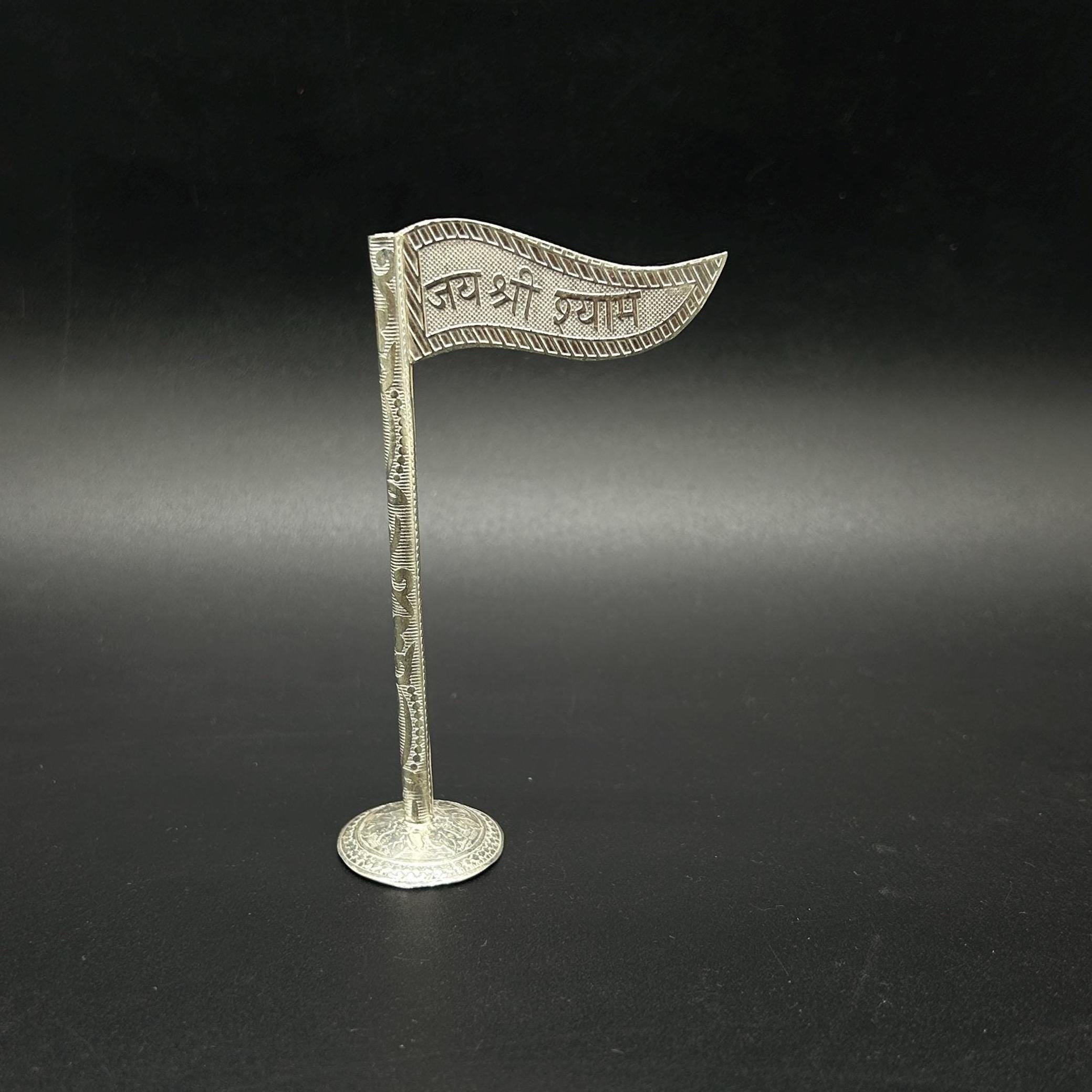 925 sterling silver handmade Shree Shyam Baba flag for home and office