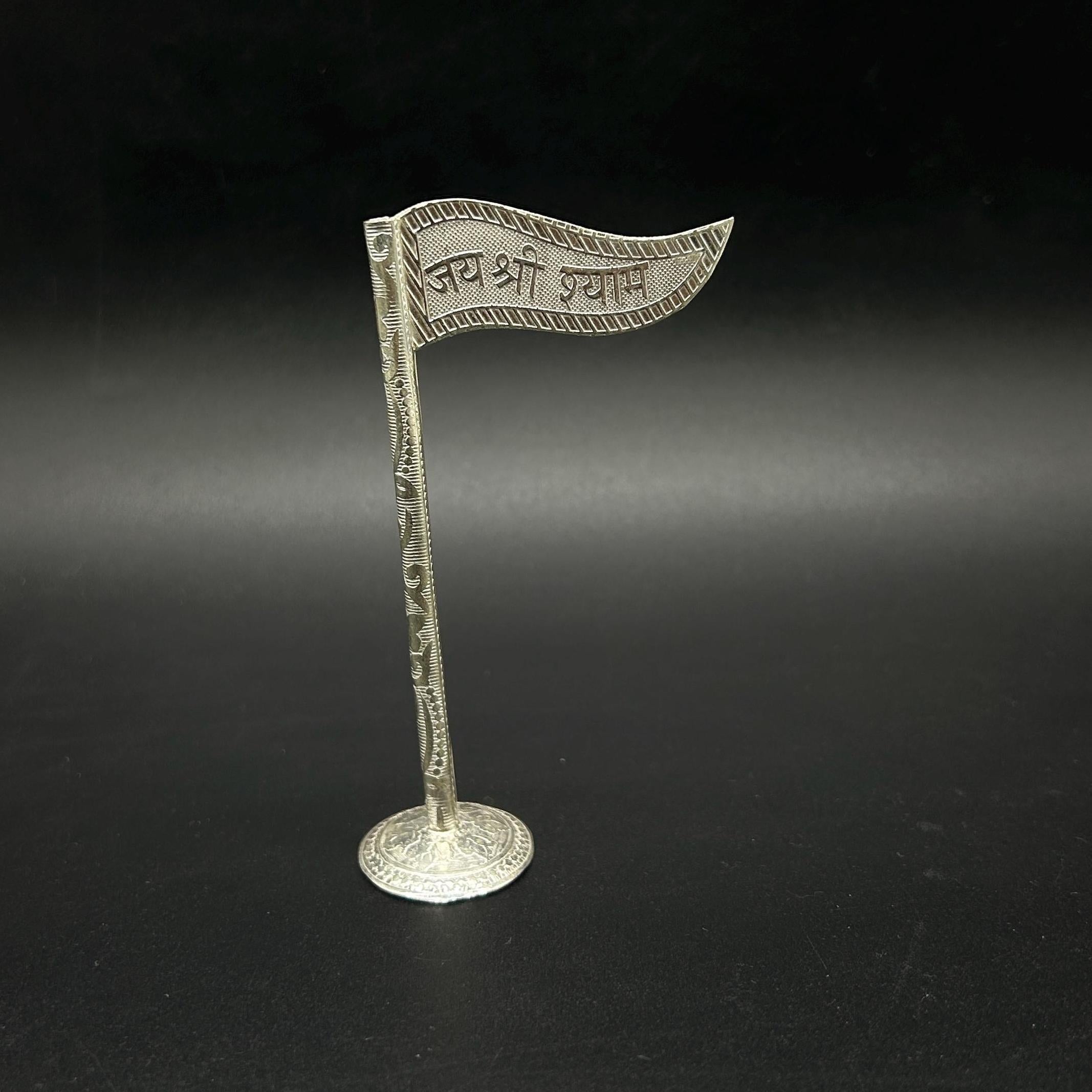 925 sterling silver handmade Shree Shyam Baba flag for home and office