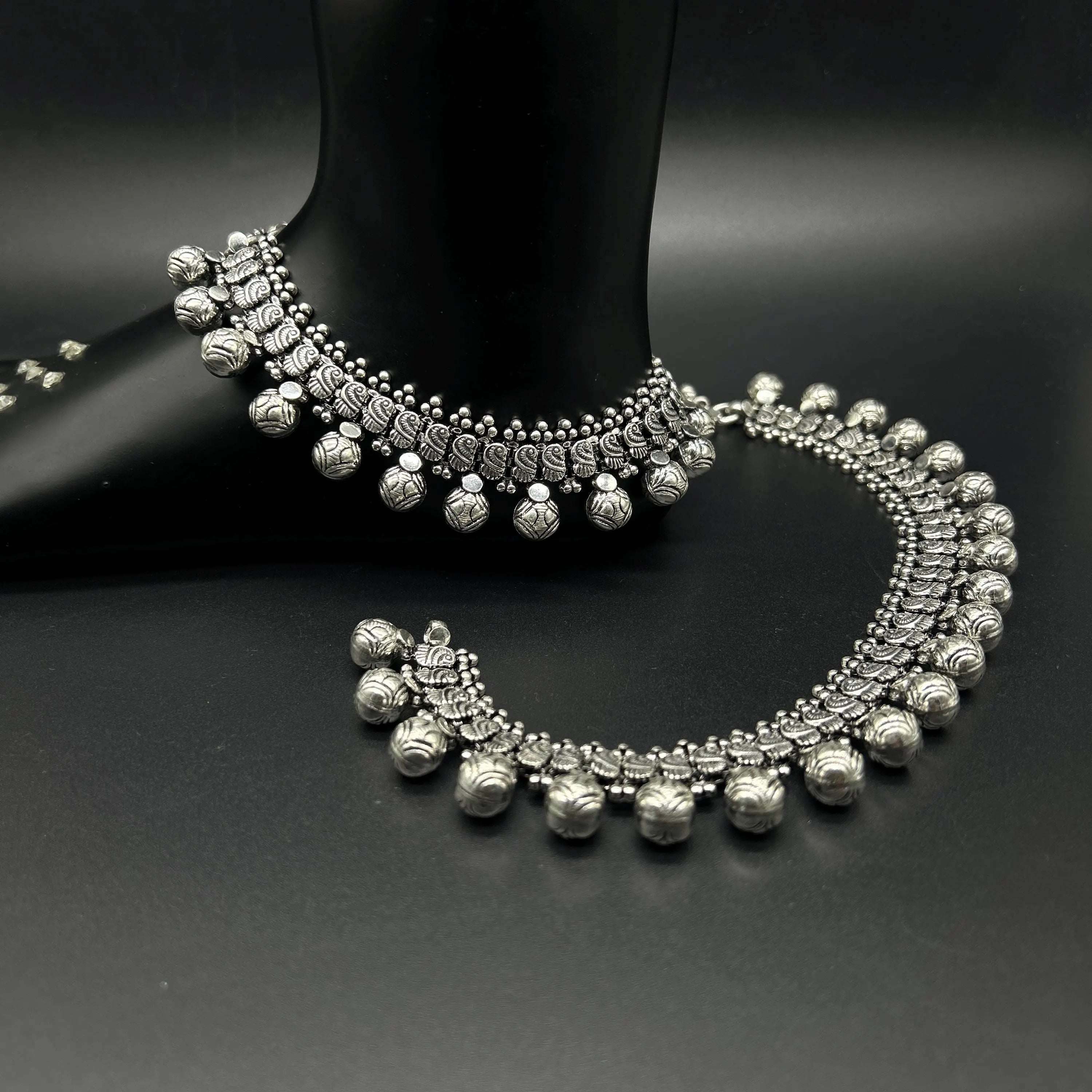 925 Sterling Silver Bride Anklet / Silver Bride Payal / Silver Anklet / Silver Payal / Silver Antique Payal / Designer Anklet