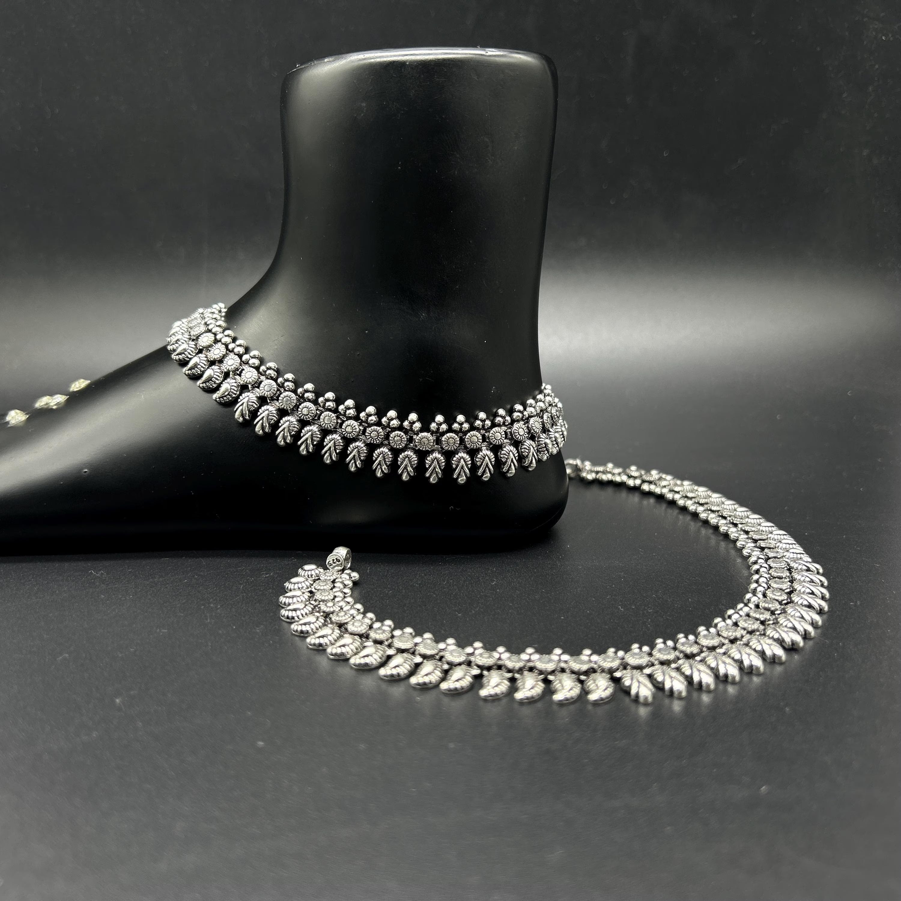 925 Sterling Silver Bride Anklet / Silver Bride Payal / Silver Anklet / Silver Payal / Silver Antique Payal / Designer Anklet