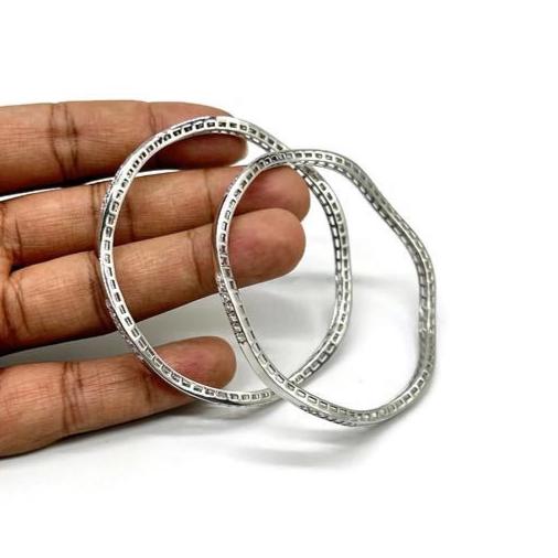 925 Sterling Silver Bangle for Girls and Women