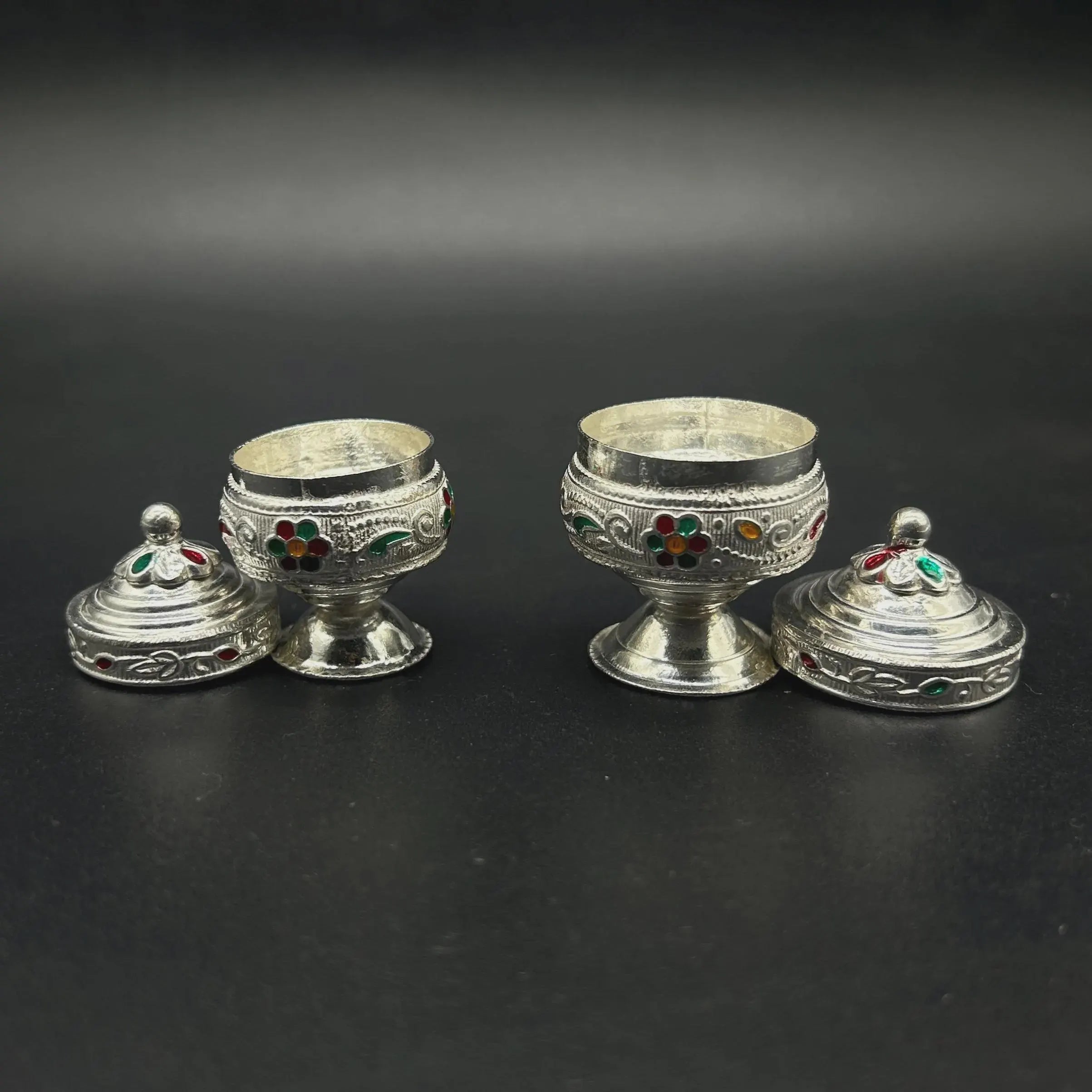 925 Sterling Silver KumKum Box / Silver Sindoor Box