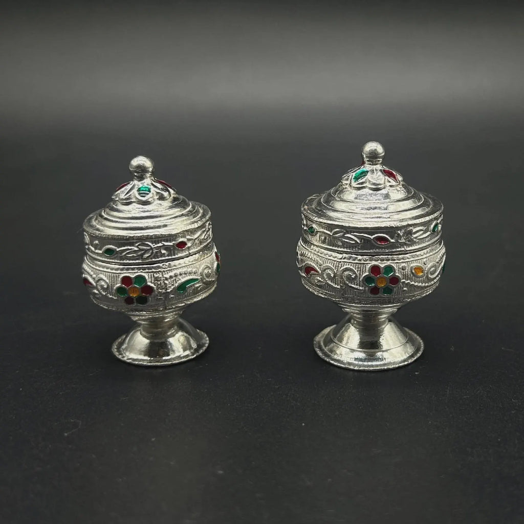 925 Sterling Silver KumKum Box / Silver Sindoor Box