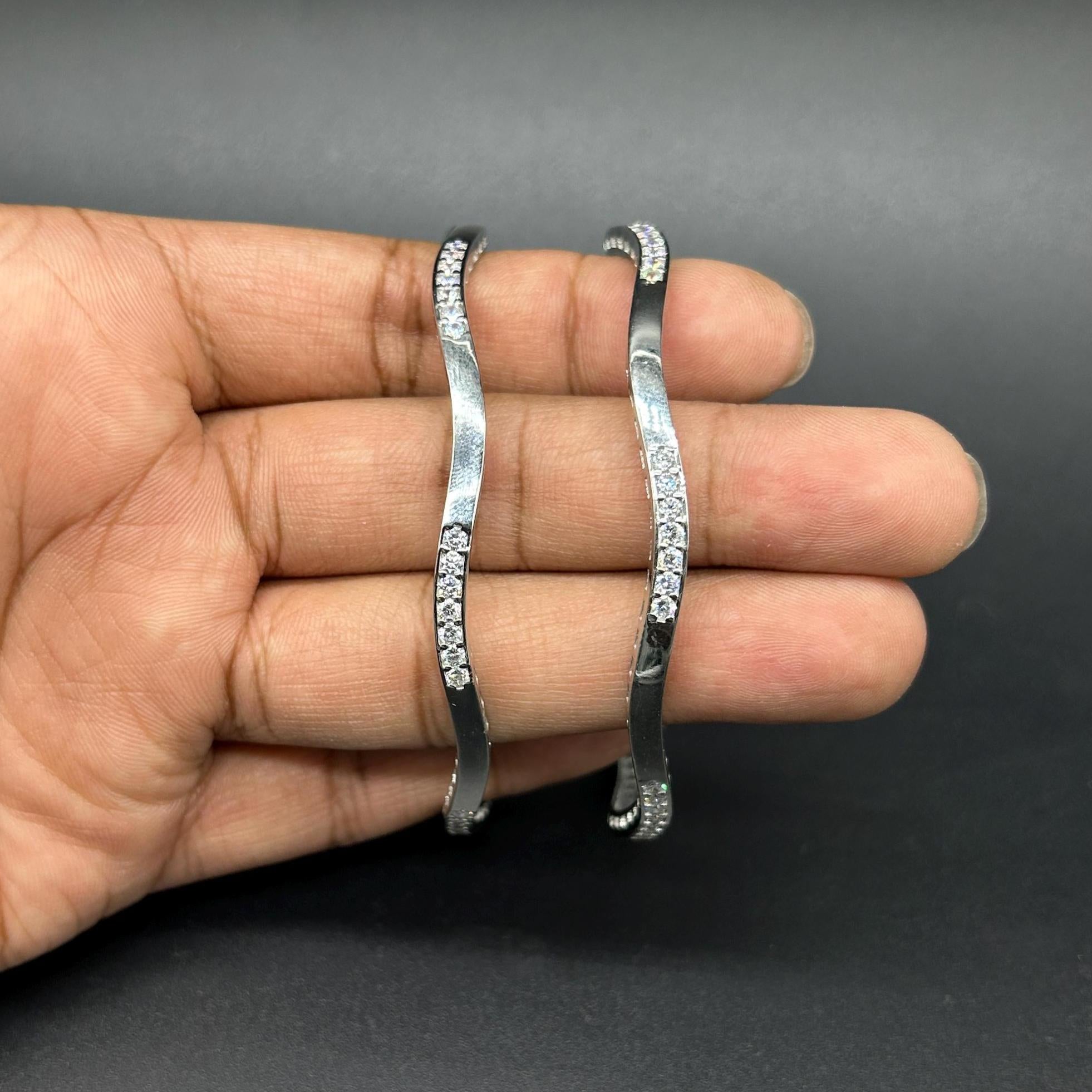 925 Sterling Silver Bangle for Girls and Women