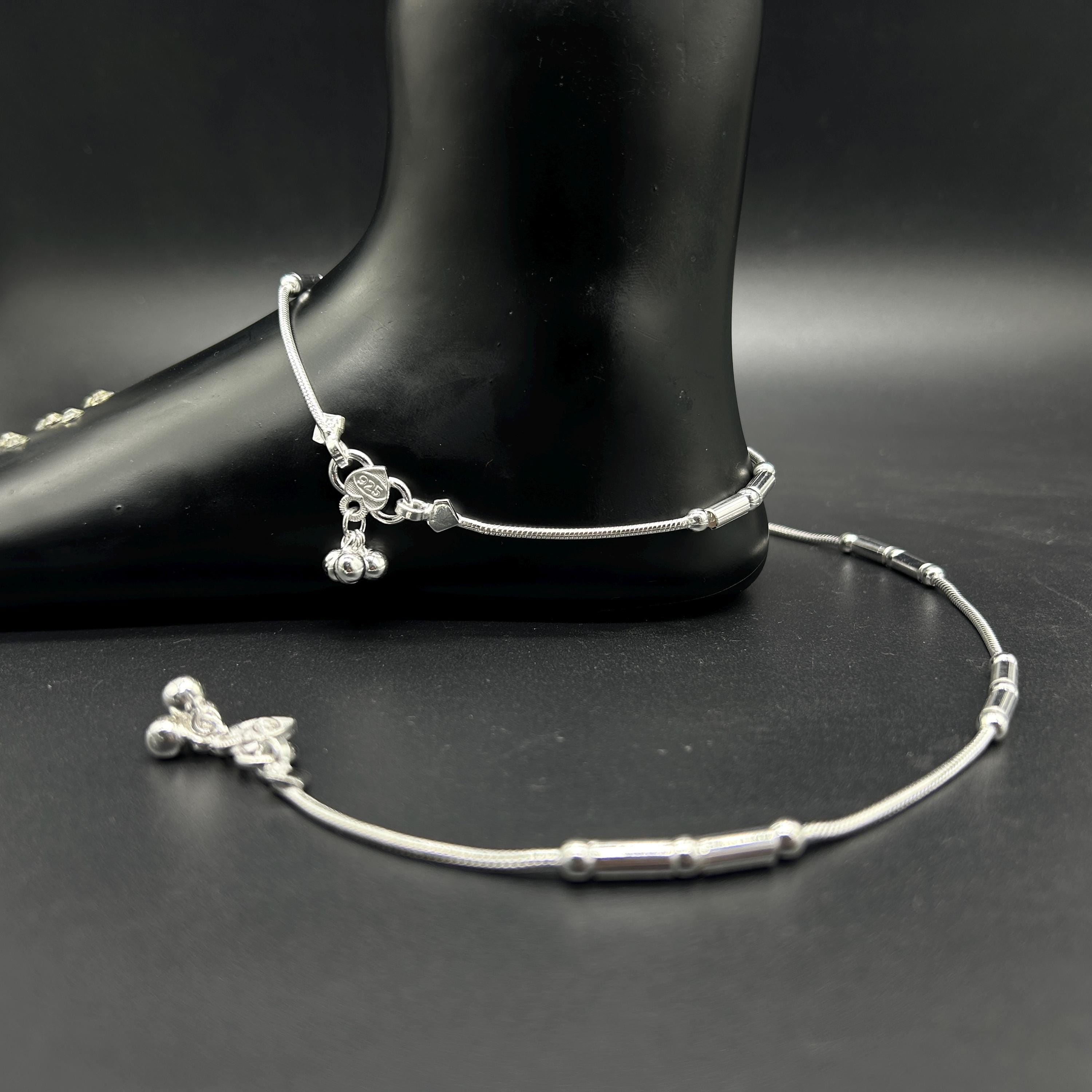 925 Sterling Silver / Silver Payal / Silver Anklet / Silver Bride Anklet / Silver Payal / Silver Designer Payal