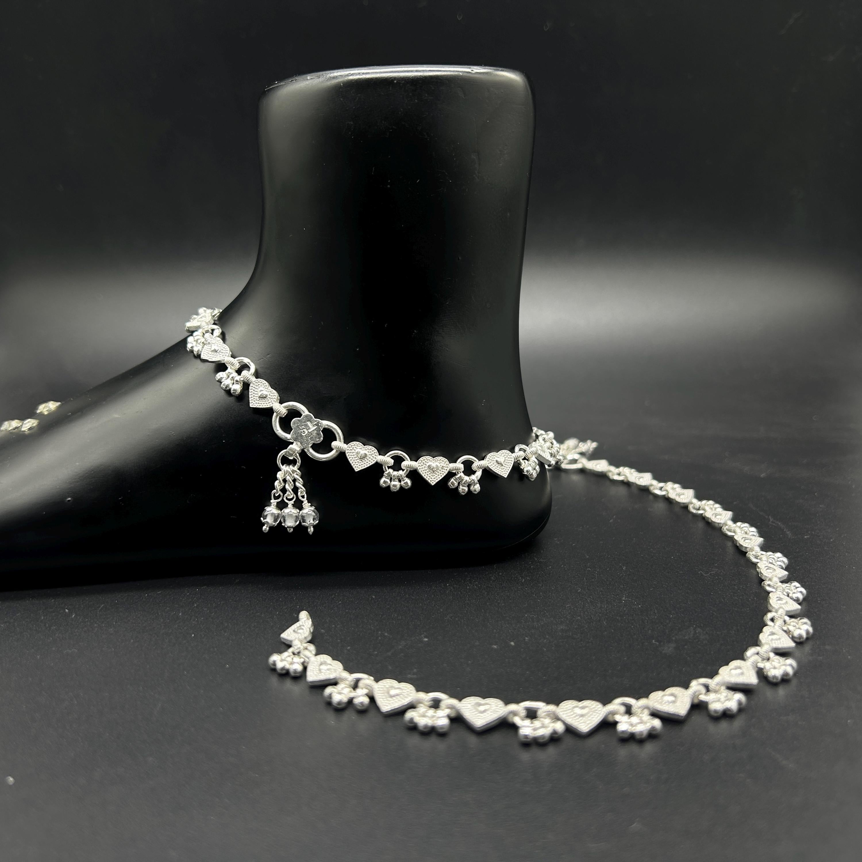925 Sterling Silver Anklet / Silver Payal / Silver Anklet / Silver Bride Anklet / Silver Payal / Silver Designer Payal
