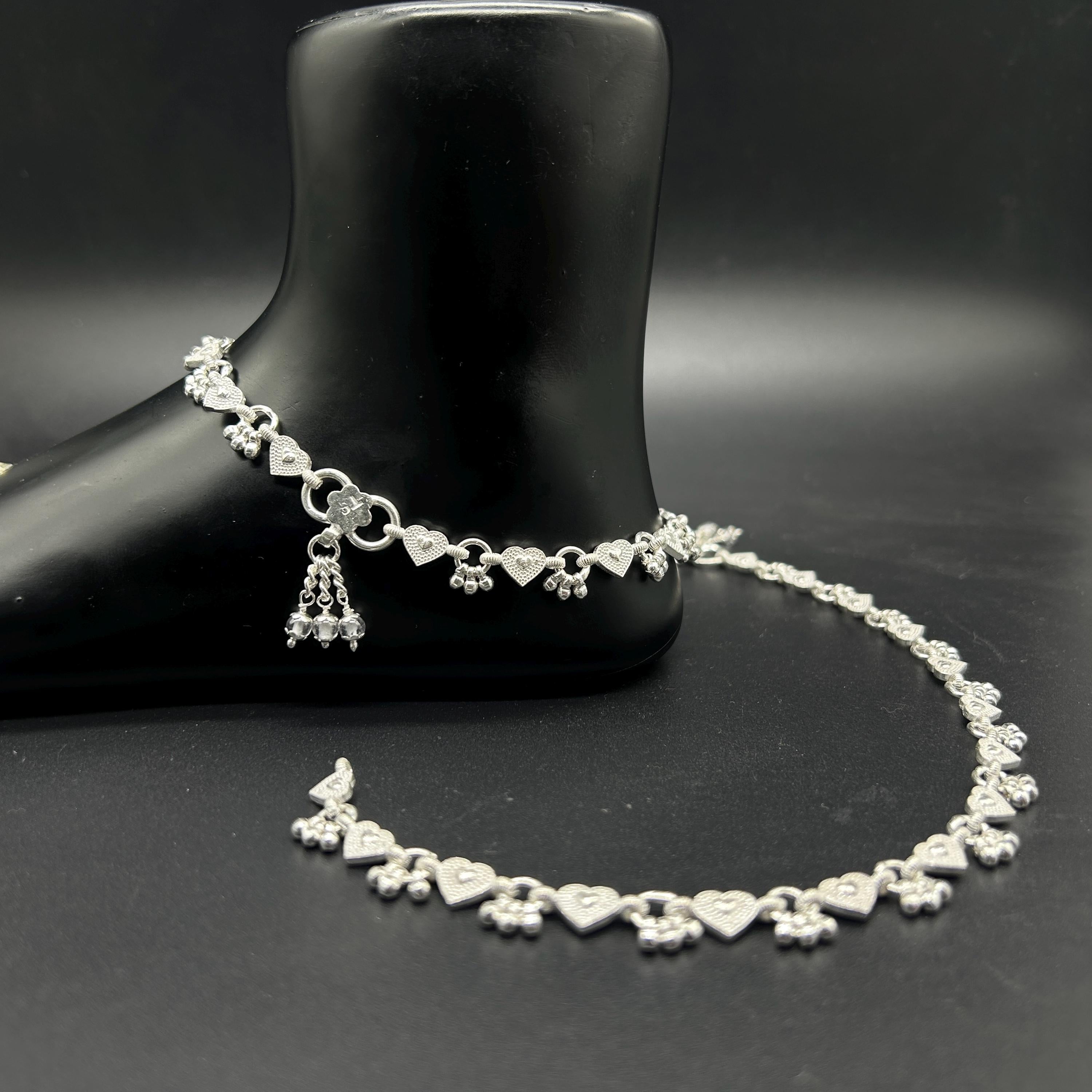 925 Sterling Silver Anklet / Silver Payal / Silver Anklet / Silver Bride Anklet / Silver Payal / Silver Designer Payal