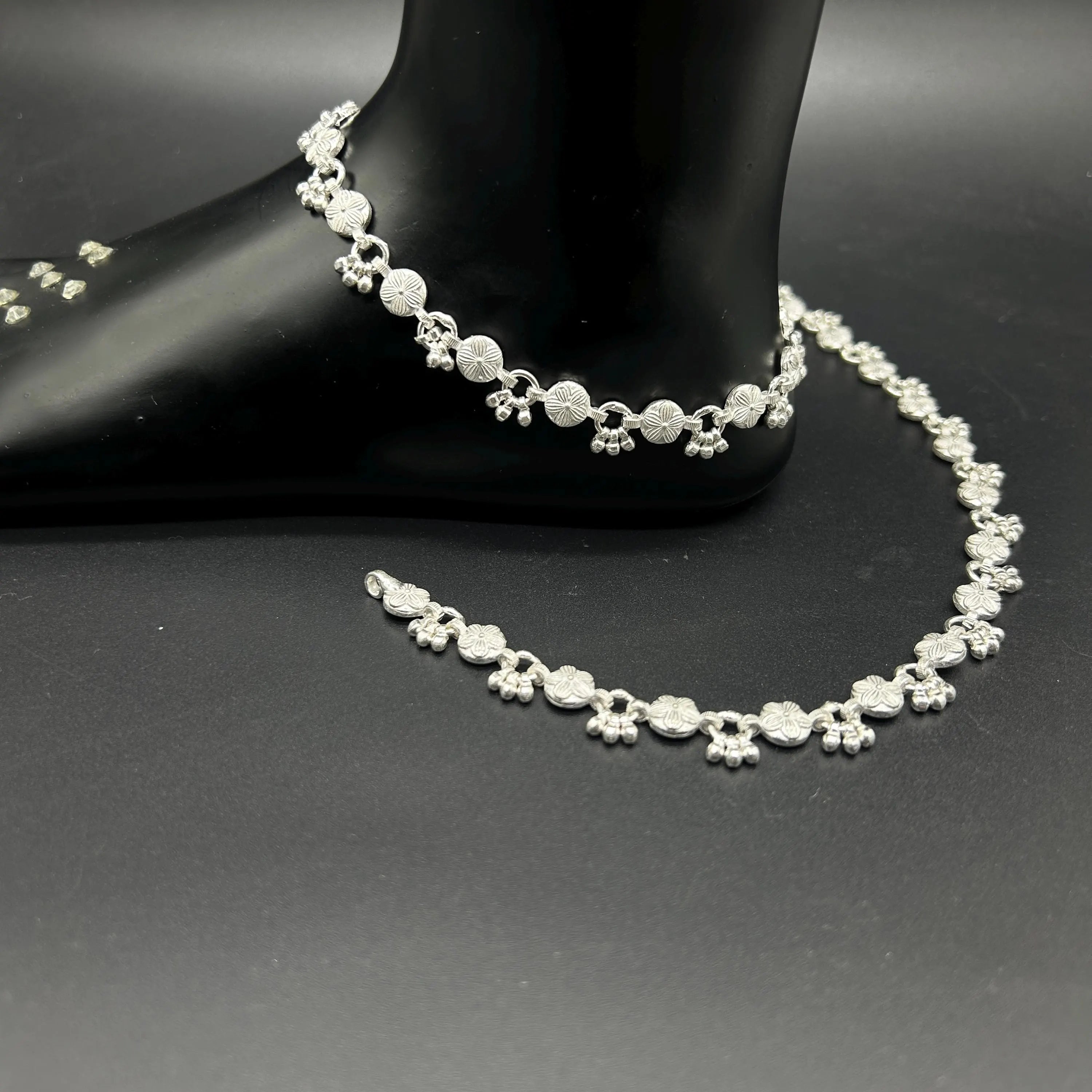 925 Sterling Silver Anklet / Silver Payal / Silver Anklet / Silver Bride Anklet / Silver Payal / Silver Designer Payal